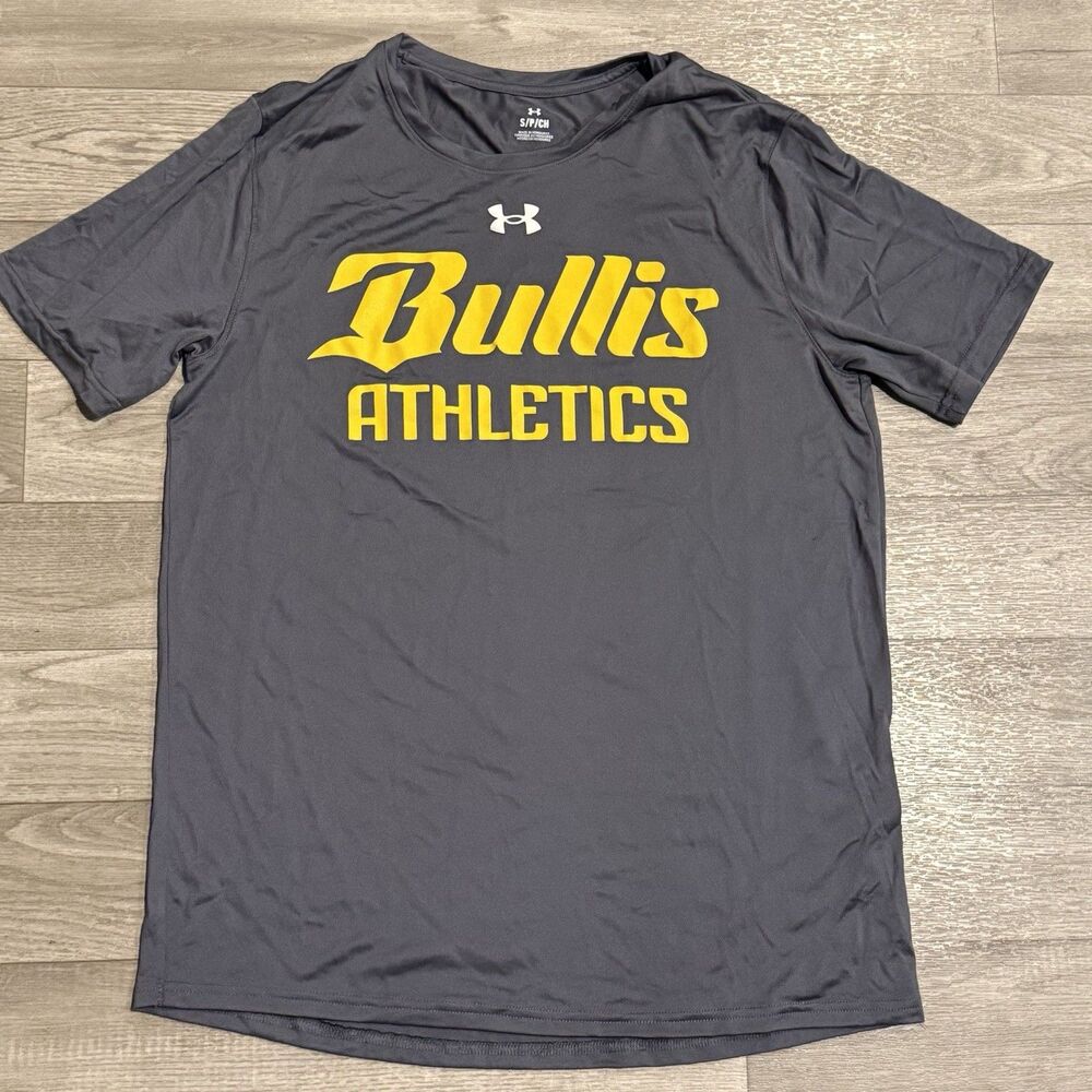 NWOT Under Armour Bullis School Athletics Men’s S Gray Short Sleeve Tech Shirt